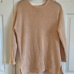 Vintage Laura Martin light peach silk blend open knit sweater